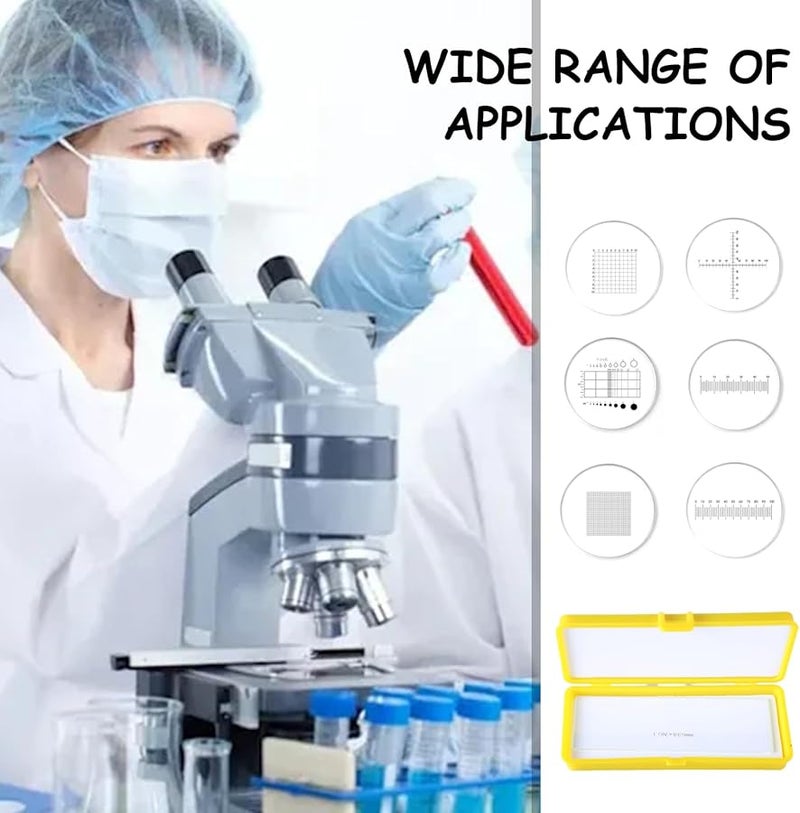 Microscope Calibration Slide Stage Micrometer Ocular Reticle C4 Color - Image 4